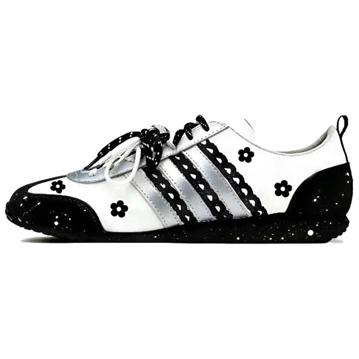 Adidas Adidas VS JOG 2.0 Abrasion Resistant Breathable German Army Trainers Unisex Silver White Black