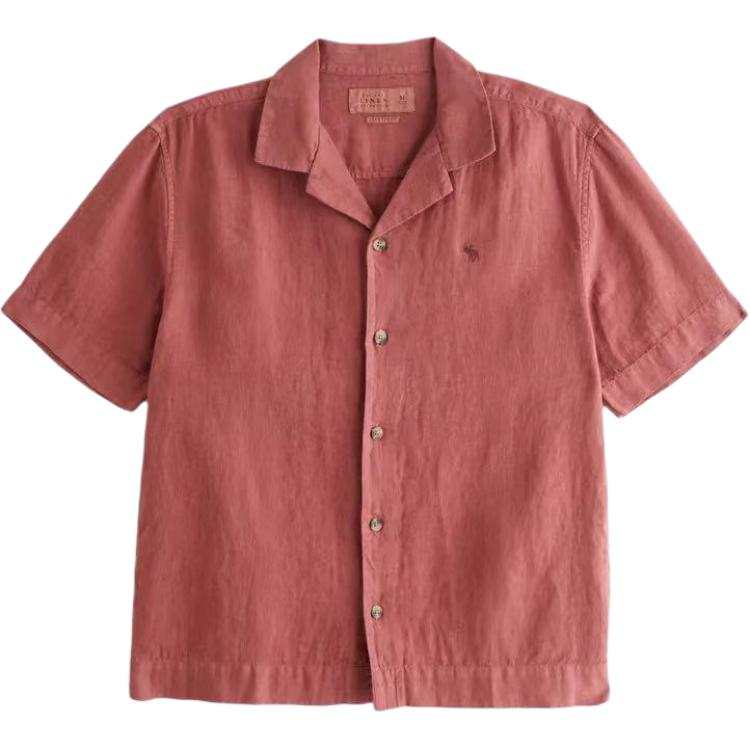 Abercrombie&Fitch Shirts Men's Red Brown Lapel Moderate