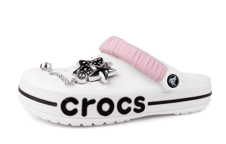 Crocs Crocs Bayaband Beiya, Sparkling Star EVA Clogs Unisex White