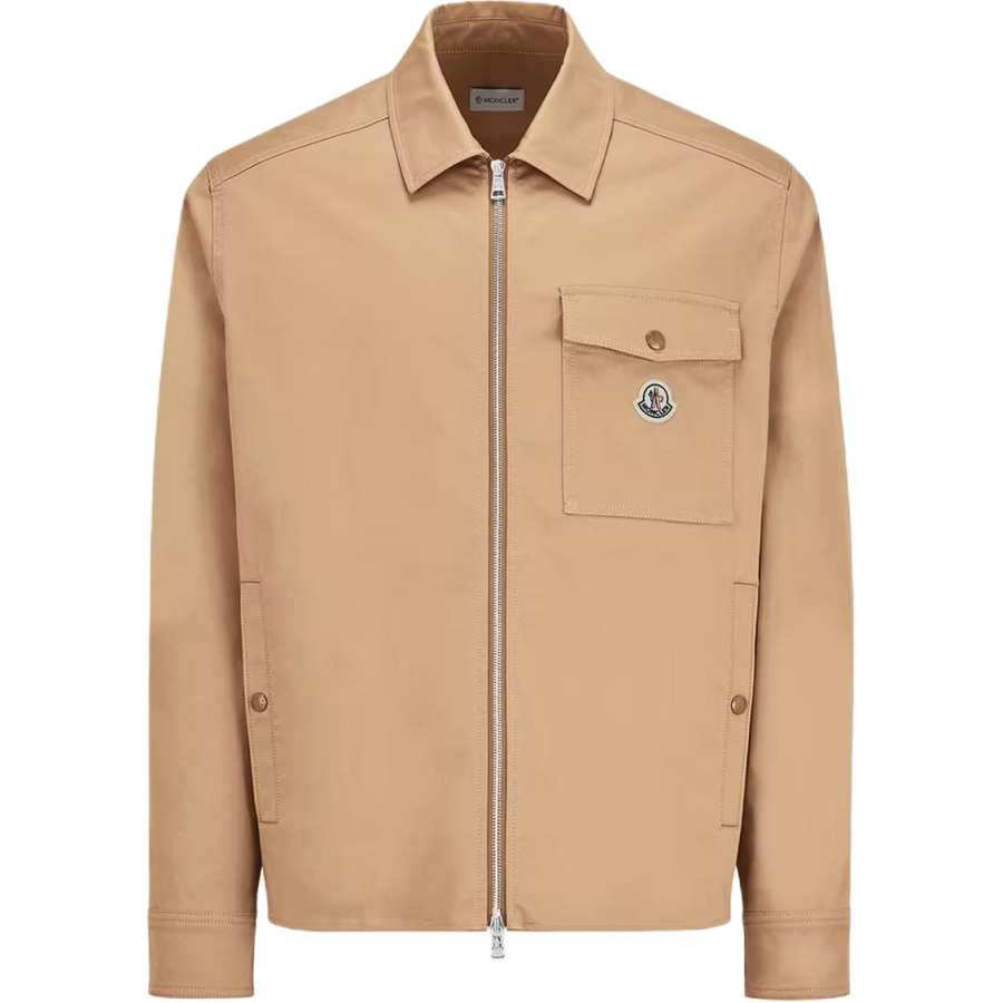 Moncler SS26 Cotton Blend Gabardine Shirt Jacket Jackets & Coats Men's