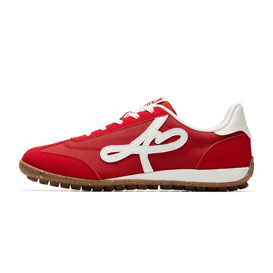 Anta Joyful Classic Abrasion Resistant Lightweight Breathable Low top Casual Shoes Women's Red White