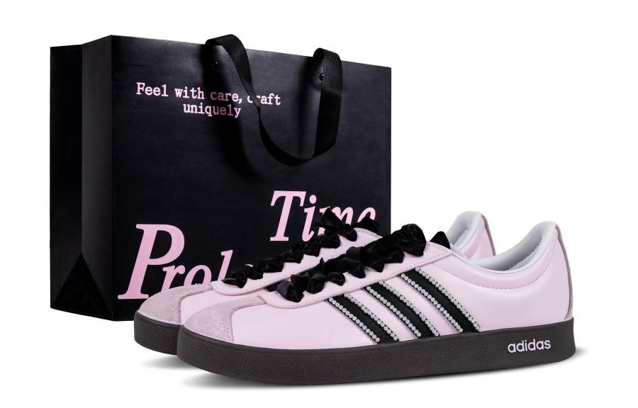 Adidas Adidas Vl Court Classic Half Sugar Cube Low top Skateboard Shoes Unisex Pink Black