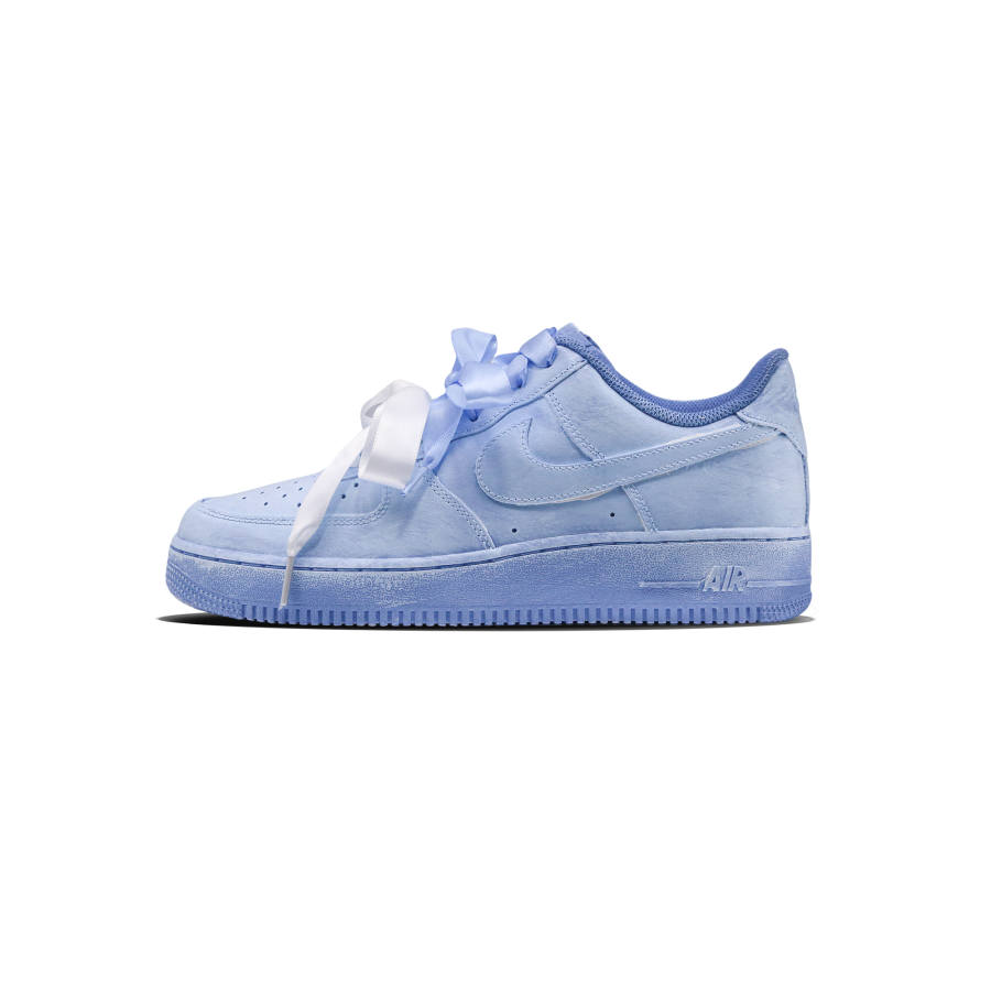 Nike Nike Air Force 1 Light Mist Fragment Abrasion Resistant Low top Skateboard Shoes Unisex Blue