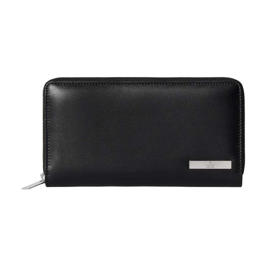 GUCCI Leather Wallet Unisex Black