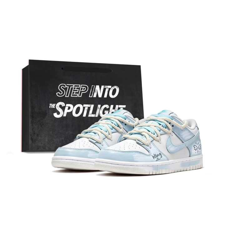 Nike Nike Dunk Dusty Blue Low top Kids' Skateboarding Shoes Light Blue Unisex