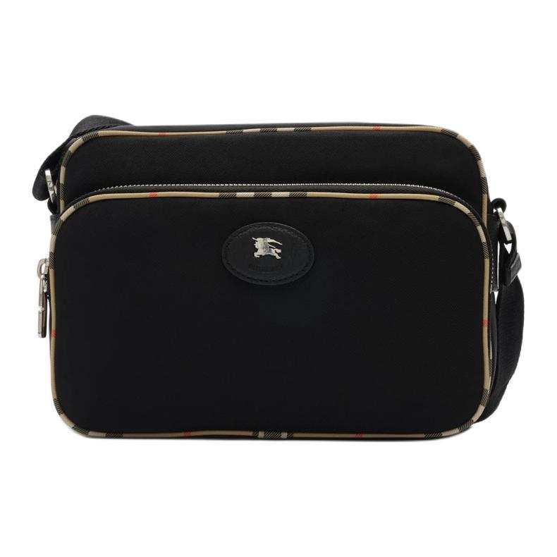 Burberry Polyester With Polyurethane Crossbody Bags Men's Black
