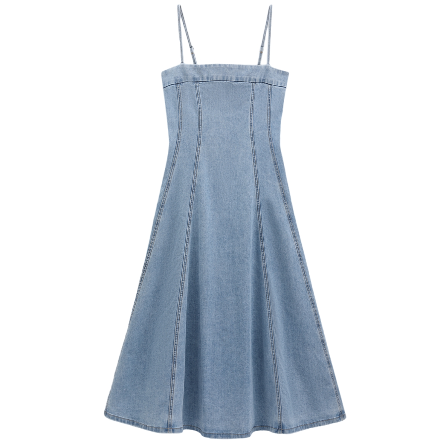 GAP Slip Dresses Women's Square Collar Moderate Midi Skirt