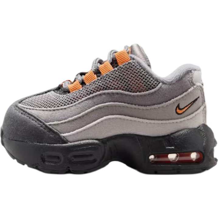 Nike Nike Little Air Max 95 Support Low top Toddler Shoes Gray Orange Infant And Toddler