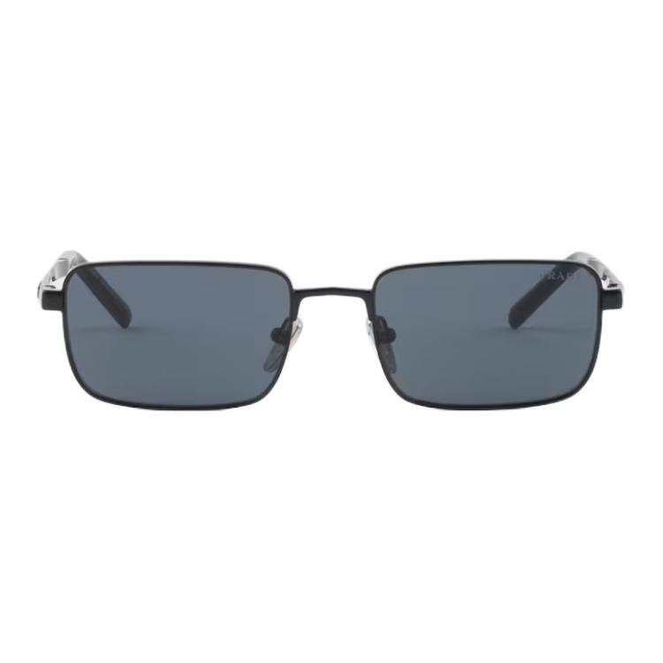 PRADA PRADA Metal Rectangular Sunglasses Men's Brushed Black