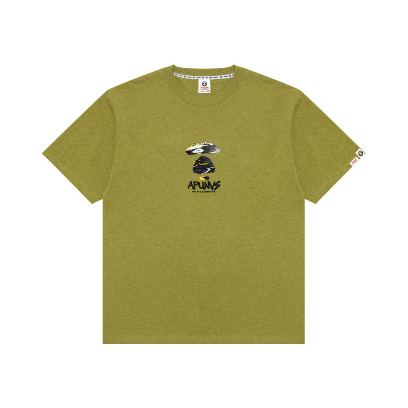 Aape T Shirts Men's Green GR2 Crew Neck Moderate