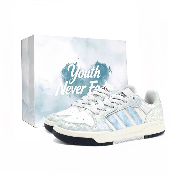 Adidas Adidas ENTRAP Skateboard Shoes Unisex Low Top White/Blue