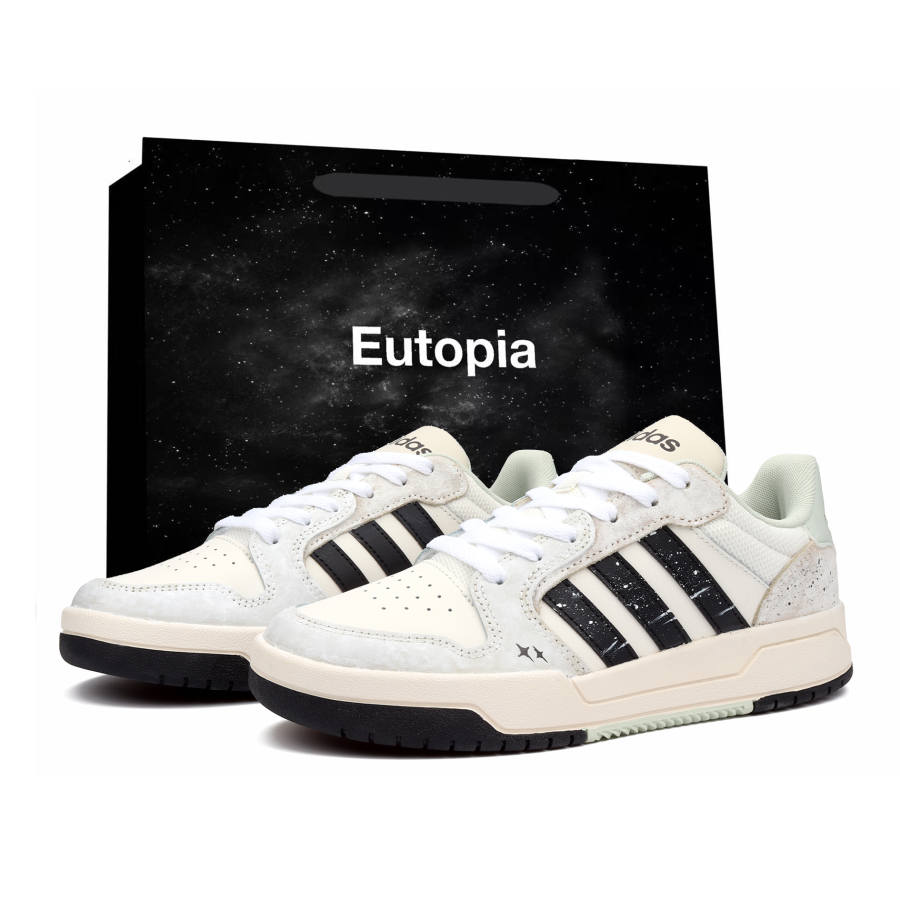 Adidas Neo Entrap Pale Star Slip Resistant Abrasion Resistant Low top Skateboard Shoes Unisex White Gray