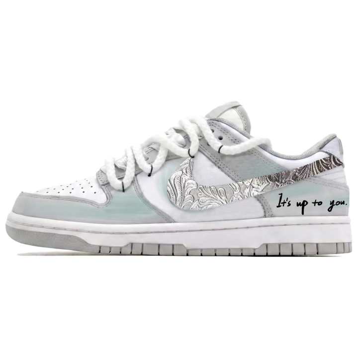 Nike Nike Dunk Cyan Mist Silver Frost Cow Leather Low top Skateboard Shoes Unisex Gray