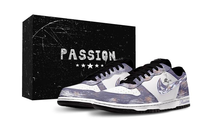 Nike Nike Big LEY Starlight Confession Leather Abrasion Resistant Slip Resistant Low top Skateboard Shoes Men's Purple White
