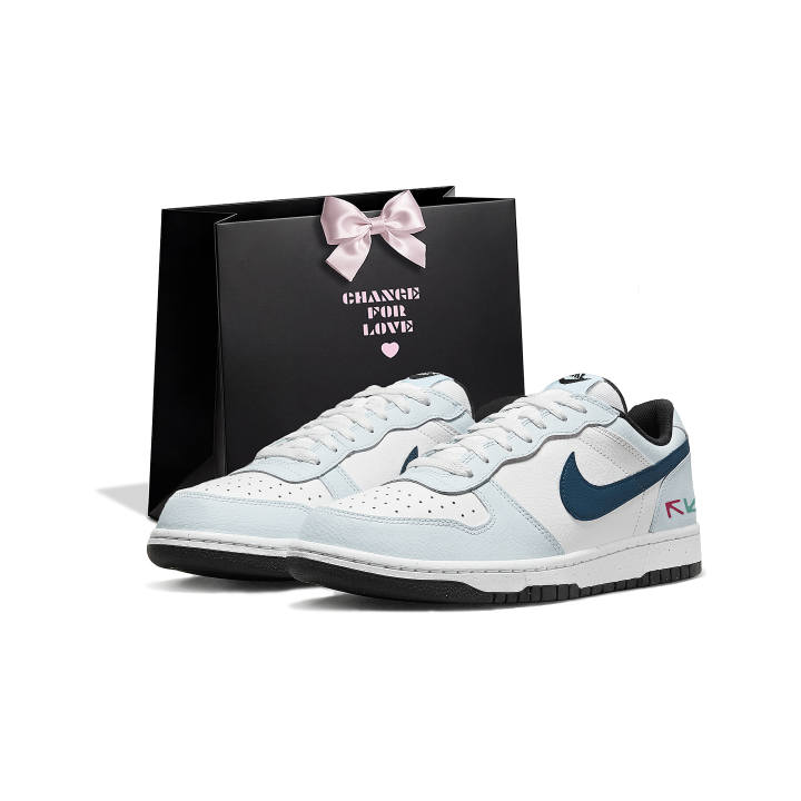 Nike Nike Big Shopping Bag, Ice Blue Electric Blue Abrasion Resistant Low top Skateboard Shoes Men's Light Blue White