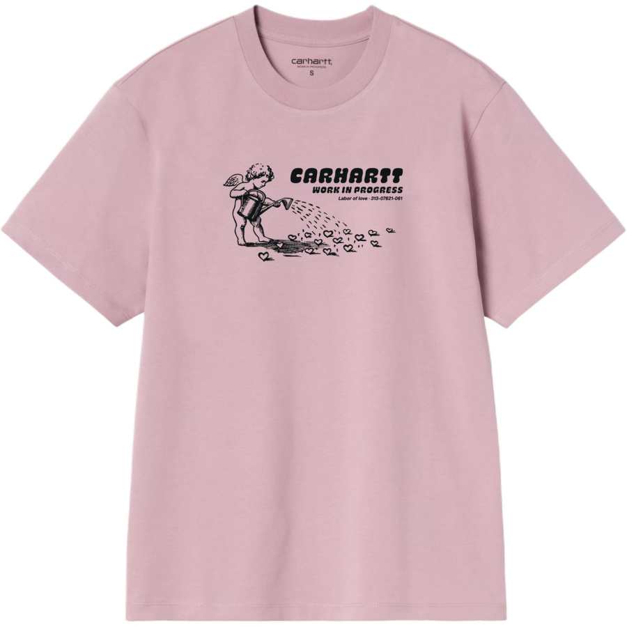 Carhartt WIP T Shirts Women's Spiraea Pink Crew Neck Moderate