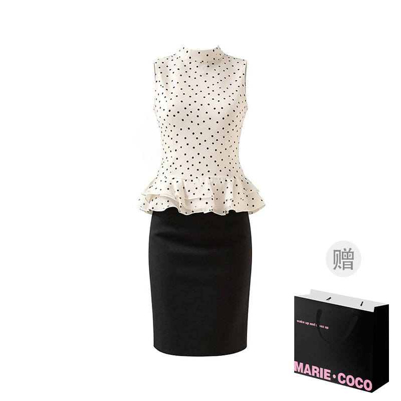 MARIE·COCO Two Piece Skirt Sets Women's Crew Neck Moderate Midi Dress