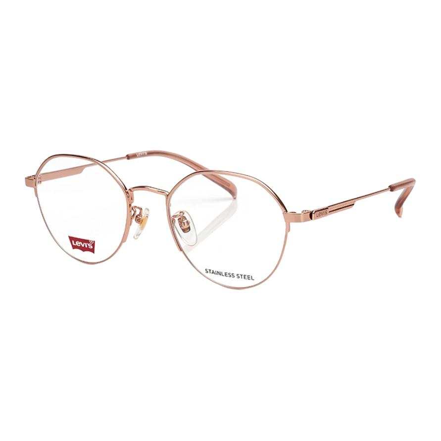 Levis Alloy Round Prescription Glasses Unisex Rose Gold