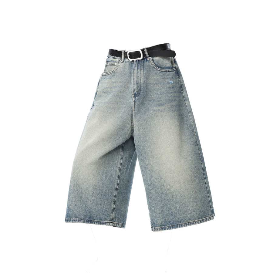 WARRIOR Denim Shorts Women's Moderate Straight Fit Pants