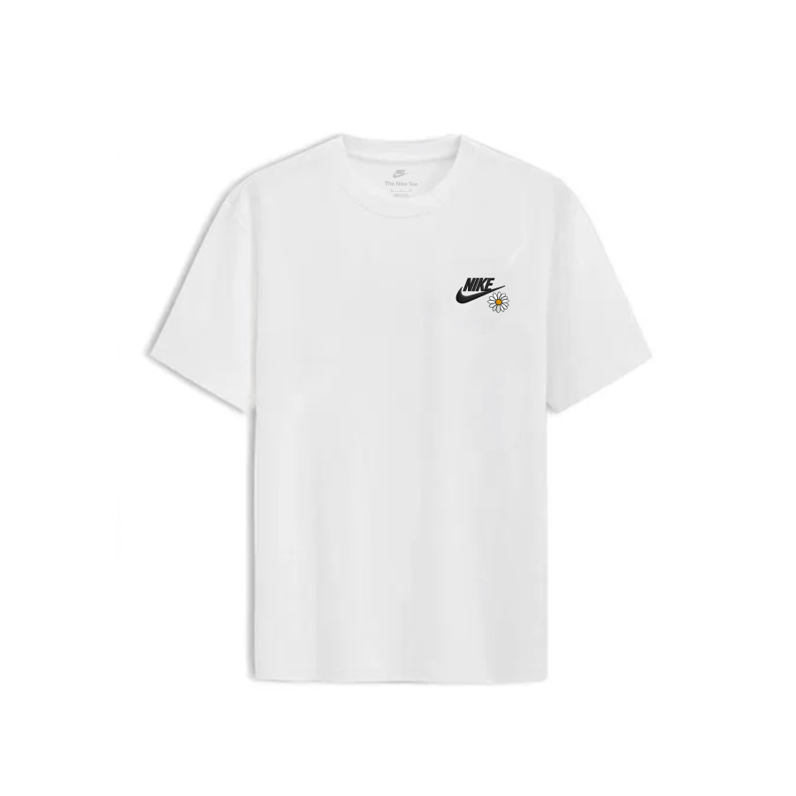 Nike Nike Sportswear T Shirts Unisex White Small Daisy Crew Neck Moderate