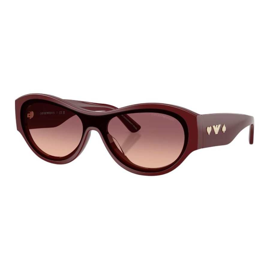 EMPORIO ARMANI Plate Irregular Shape Sunglasses Unisex Red