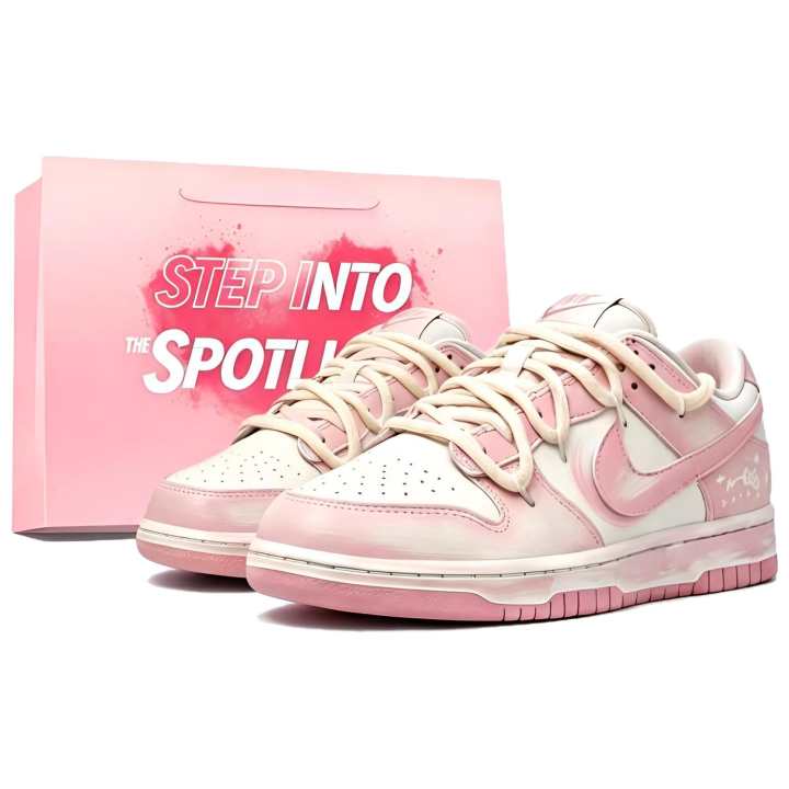 Nike Nike Dunk Cow Split Leather Low top Skateboard Shoes Women's Pink