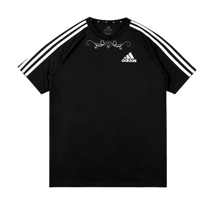 Adidas Adidas Football T Shirts Unisex Black/White Crew Neck Thin