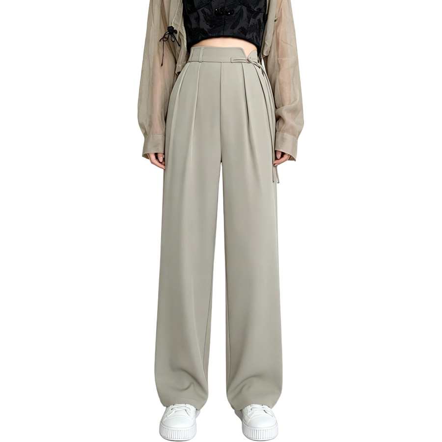 VENICEW Casual Pants Women's Moderate Wide Leg Pants