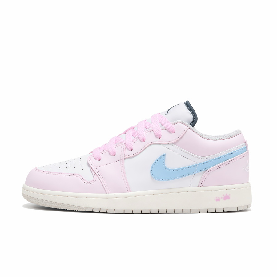 Jordan Jordan Air Jordan 1 Soft And Cute Kitten Leather Slip Resistant Cushioning Abrasion Resistant Height Increasing Low top
