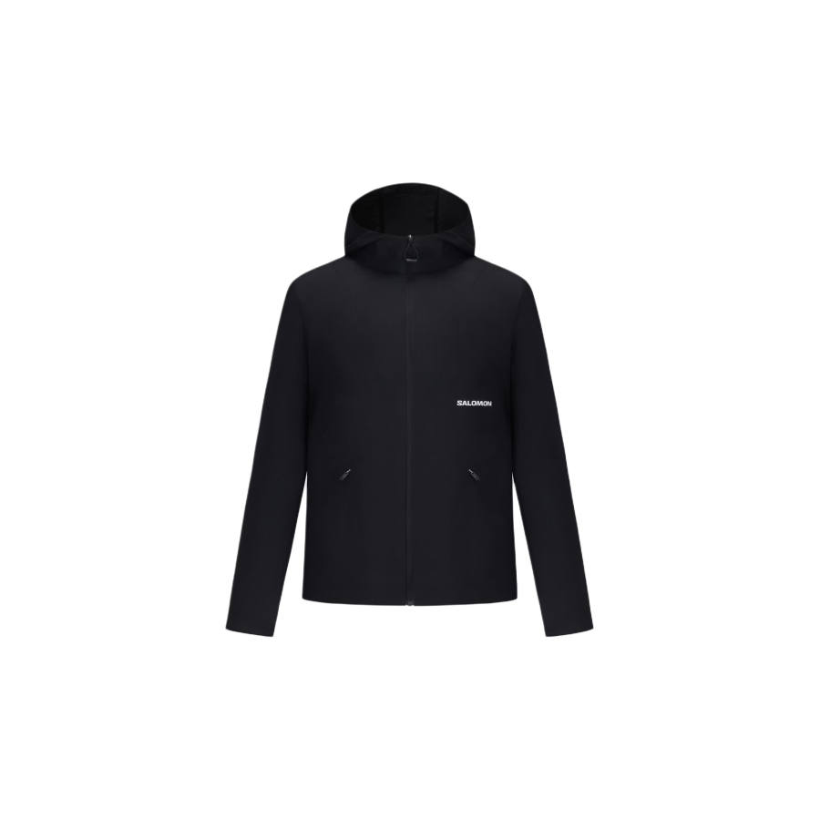 SALOMON Jackets Men's Pitch Black D01221 Hooded Non Detachable Thin Other