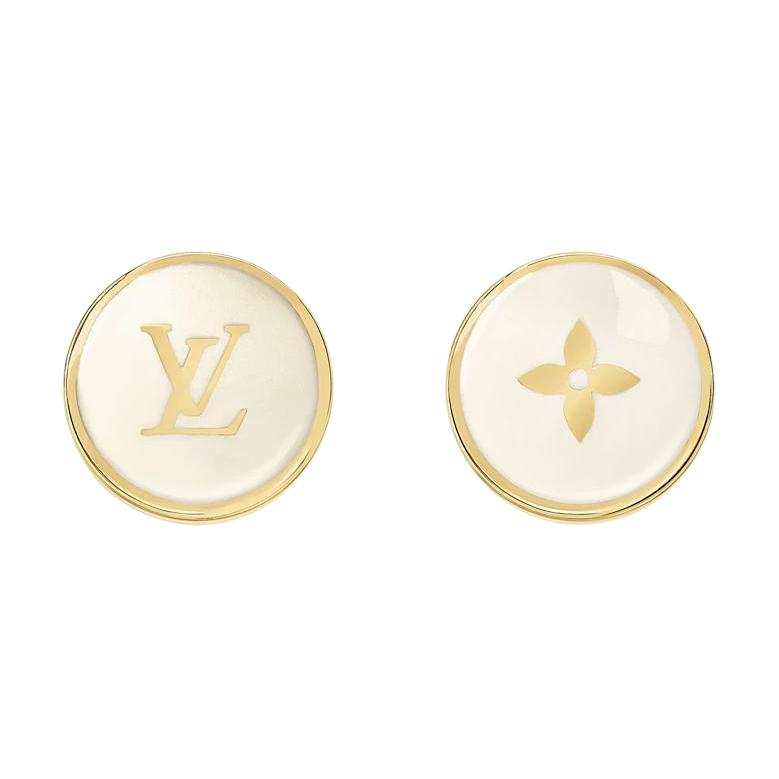 LOUIS VUITTON Metal Earrings Women's Gold