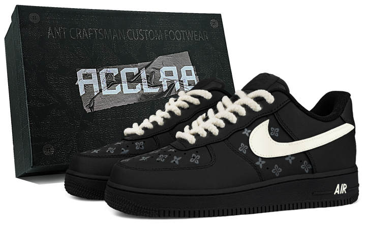 Nike Nike Air Force 1 Abrasion Resistant Height Increasing Skateboard Shoes Unisex Black Beige White