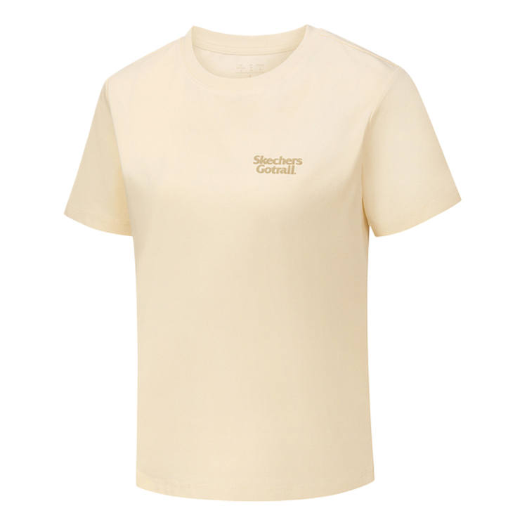 Skechers T Shirts Women's Smoke White 02NN Crew Neck Moderate