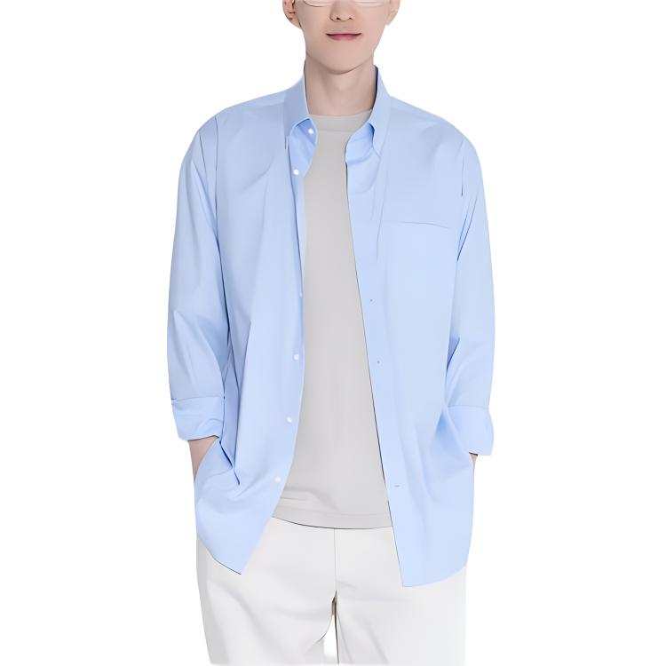 UNIQLO Shirts Unisex 64 Lake Blue Moderate Shirt