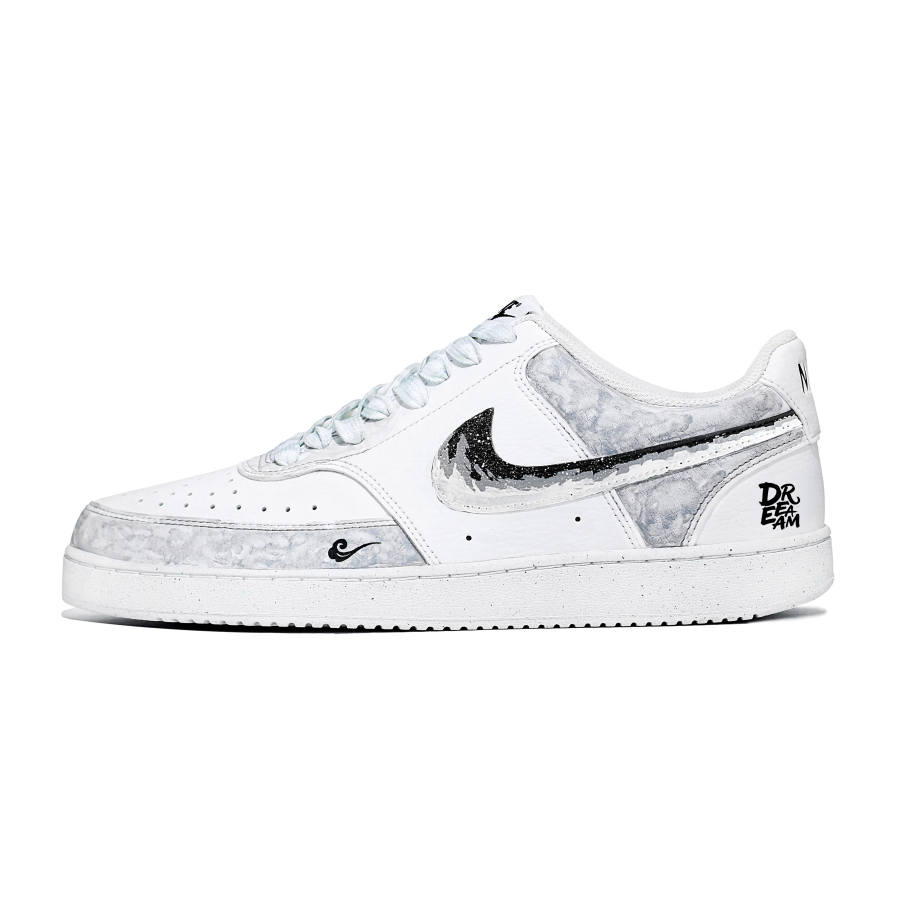 Nike Nike Court Vision 1 Cloud Ink Heart Slip Resistant Abrasion Resistant Low top Skateboard Shoes Unisex