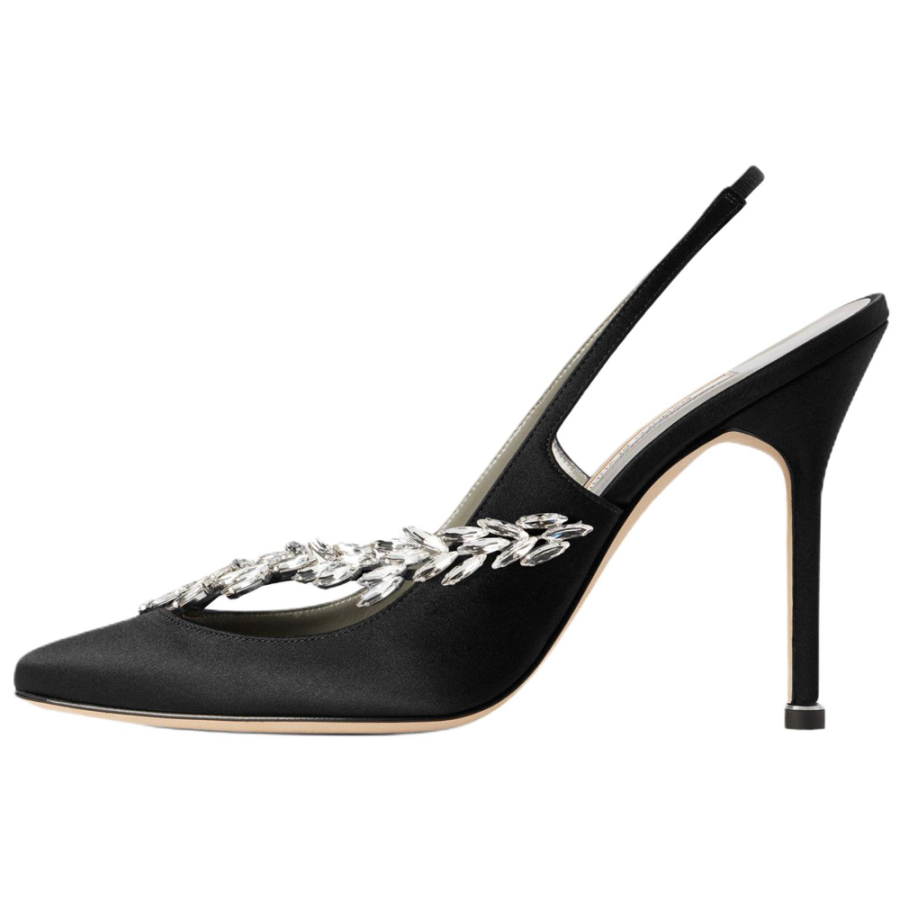 Balenciaga Manolo Blahnik Slim Heel High Heels 10.5cm Women's Black