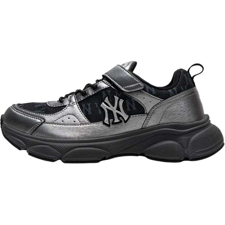 MLB Chunky Runner Fastball Abrasion Resistant Low top Casual Shoes Silver Black Kids'