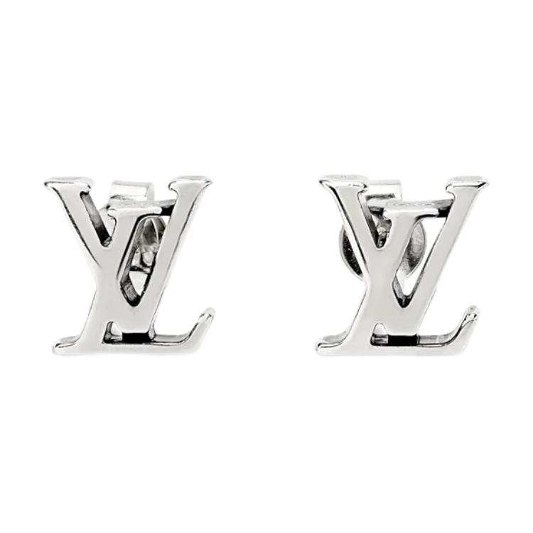 LOUIS VUITTON LOUIS VUITTON 925 Sterling Silver Stud Earrings Men's Silver