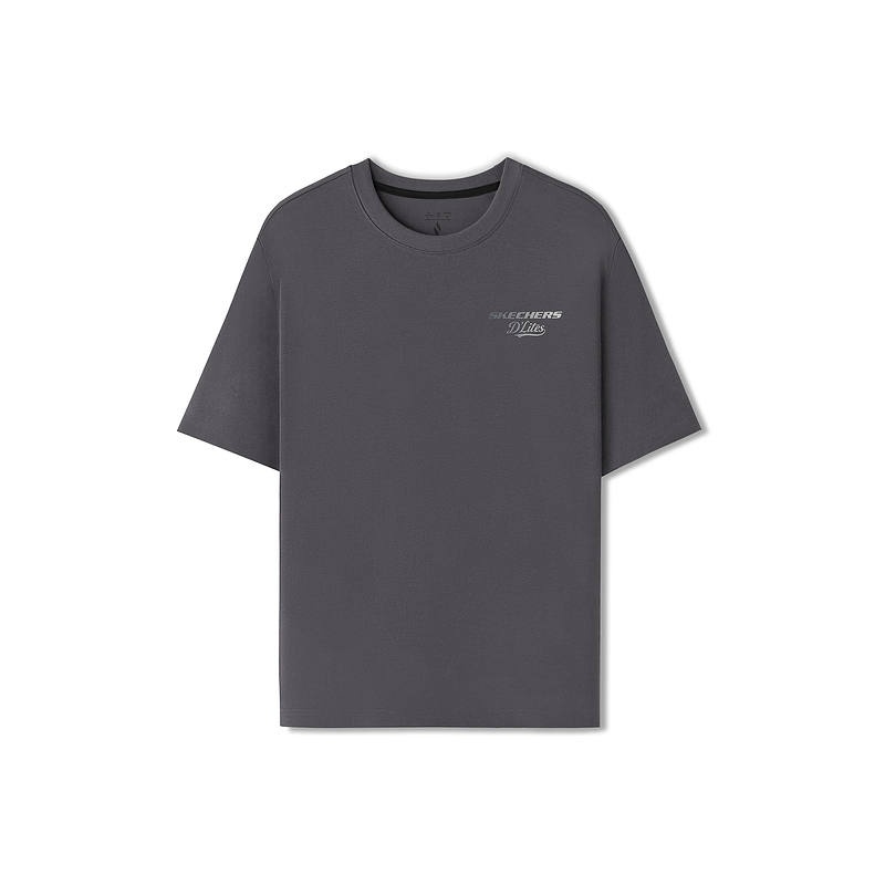Skechers T Shirts Men's Forged Iron Gray 00C9 Crew Neck Moderate