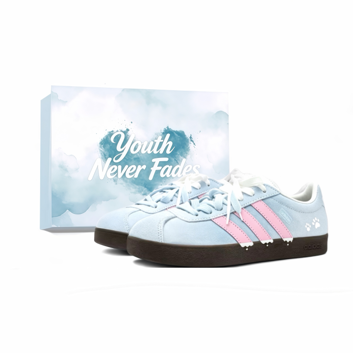 Adidas Adidas VL COURT 2.0 Ice Mist Meow Claw, Shopping Bag, Romantic, Atmosphere, Versatile, Gradient, Campus, Breathable
