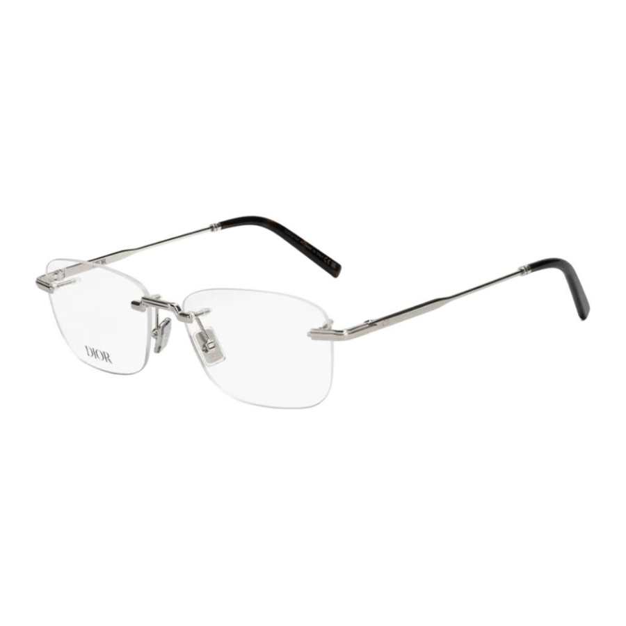 DIOR DIOR Metal Rectangular Prescription Glasses Men's Silver