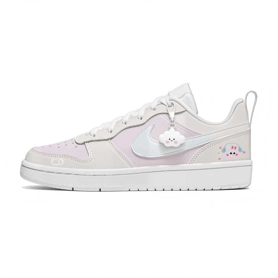 Nike Nike Court Borough Slip Resistant Abrasion Resistant Low top Kids' Skateboarding Shoes Light Purple Unisex