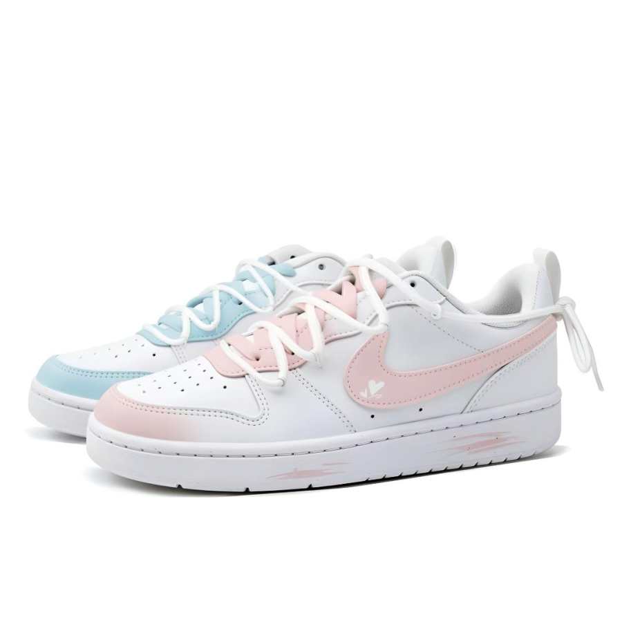 Nike Nike Court Borough Cloud Edge Mismatched Leather Abrasion Resistant Waterproof Low top Kids' Skateboarding Shoes