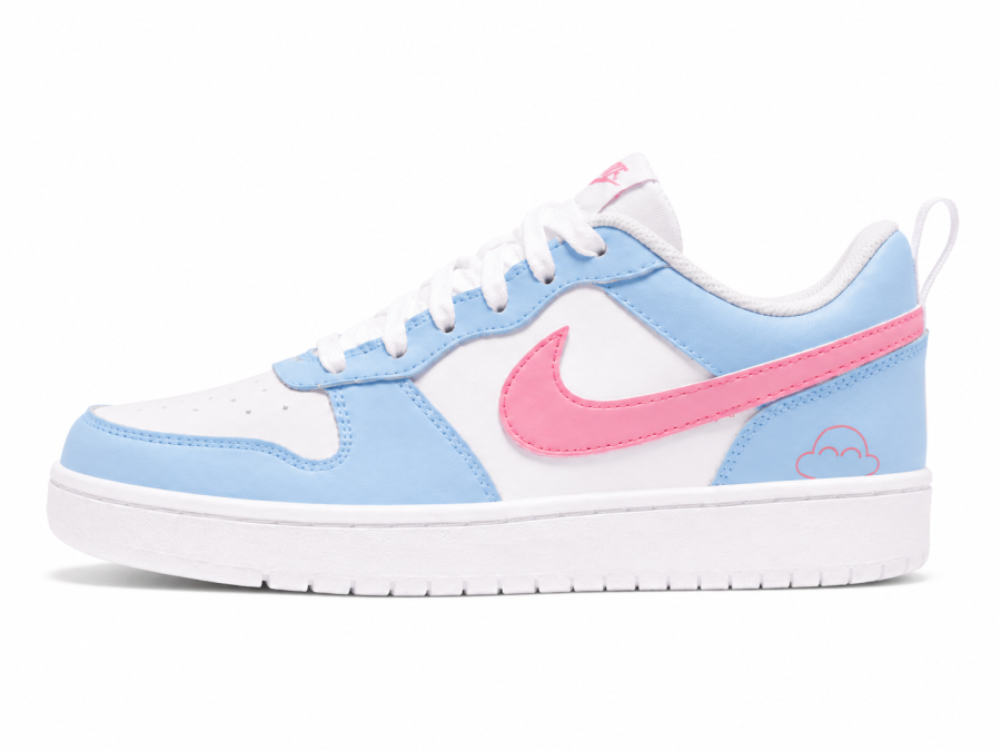 Nike Nike Court Borough Slip Resistant, Abrasion Resistant, Lightweight Low top Skateboard Shoes Women's Blue White