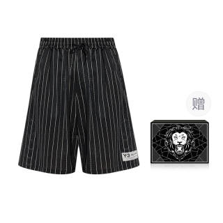 Y-3 Logo Patch Striped Perforated Shorts