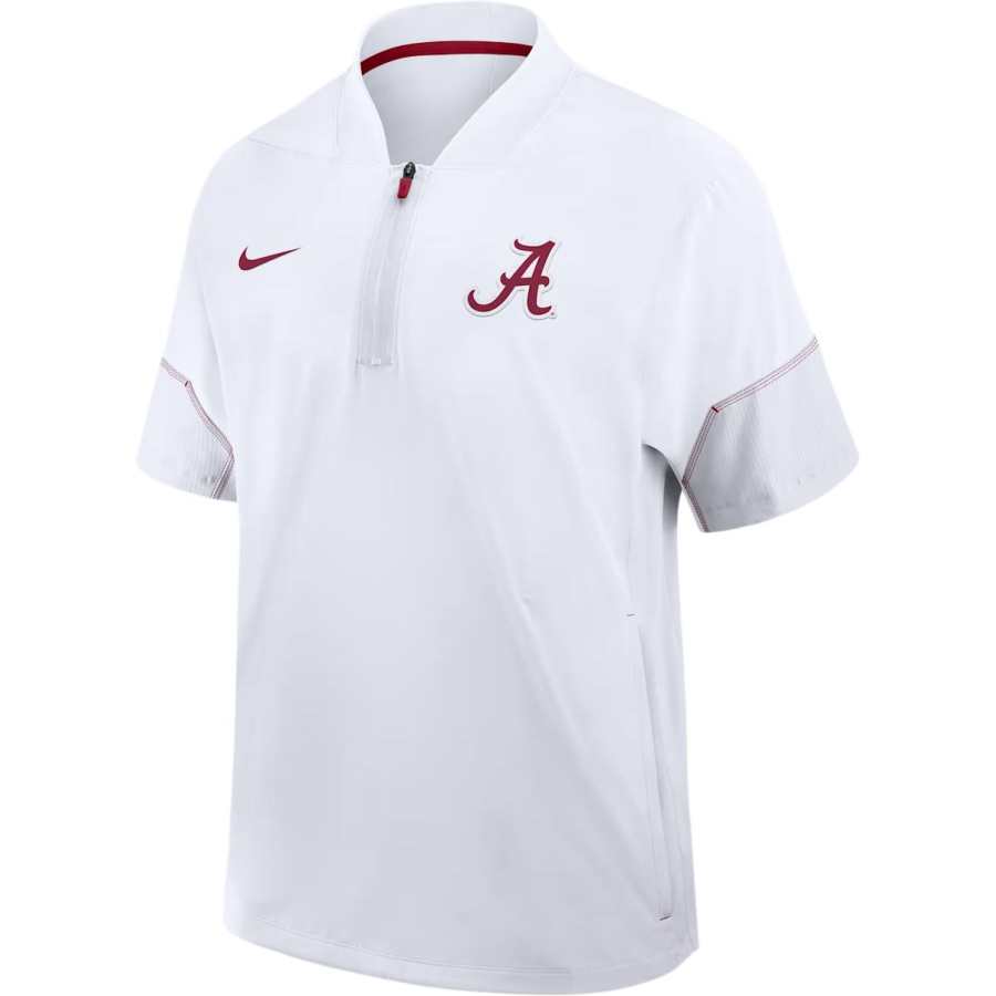Nike Nike West Virginia Sideline Coach Men's Nike College 1/2-Zip Short-Sleeve Hooded Jacket
