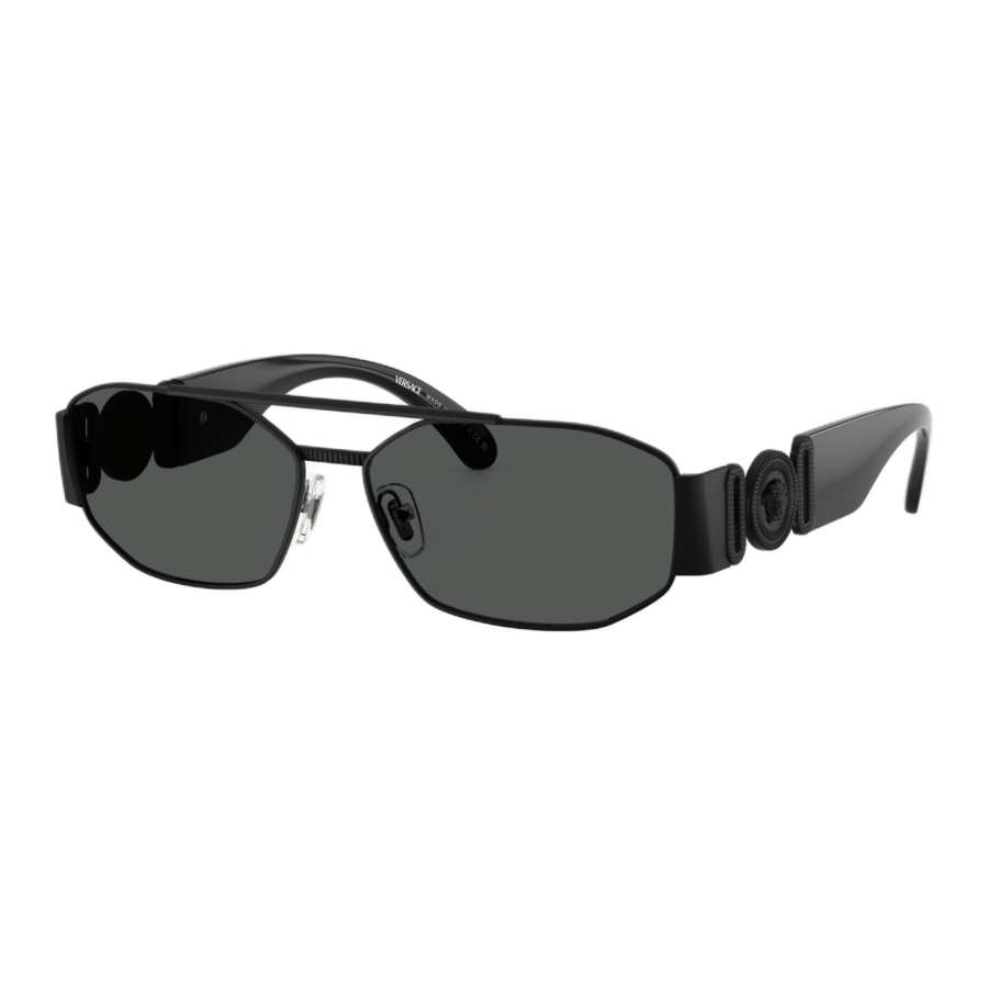 VERSACE Metal Aviator Sunglasses Women's Matte Black