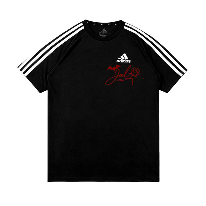 Adidas Adidas Football T Shirts Unisex Black/White Crew Neck Thin