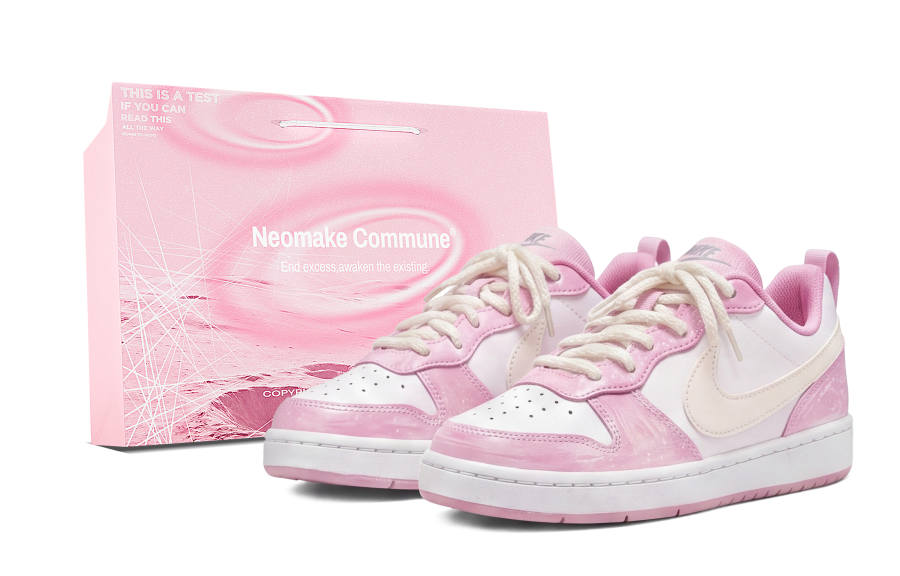 Nike Nike Court Borough Shopping Bag Sakura Fall Slip Resistant, Waterproof, Lightweight Low top Skateboard Shoes Women's