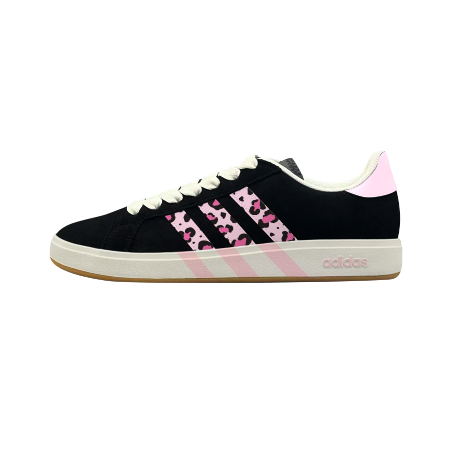 Adidas Adidas Grand Court Base 00s Leopard Print Sweetheart Skateboard Shoes Unisex